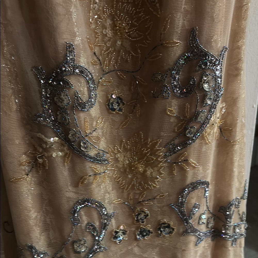 Sue Wong Elegant Cream Gown - Picture 4 of 9